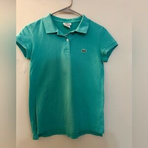 Green women’s lacoste polo shirt - size 38/smalll